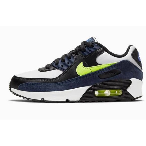 NIKE Air Max 90 "Midnight Navy Bolt" Running Shoes Size 6.5Y/W8 - Picture 1 of 12